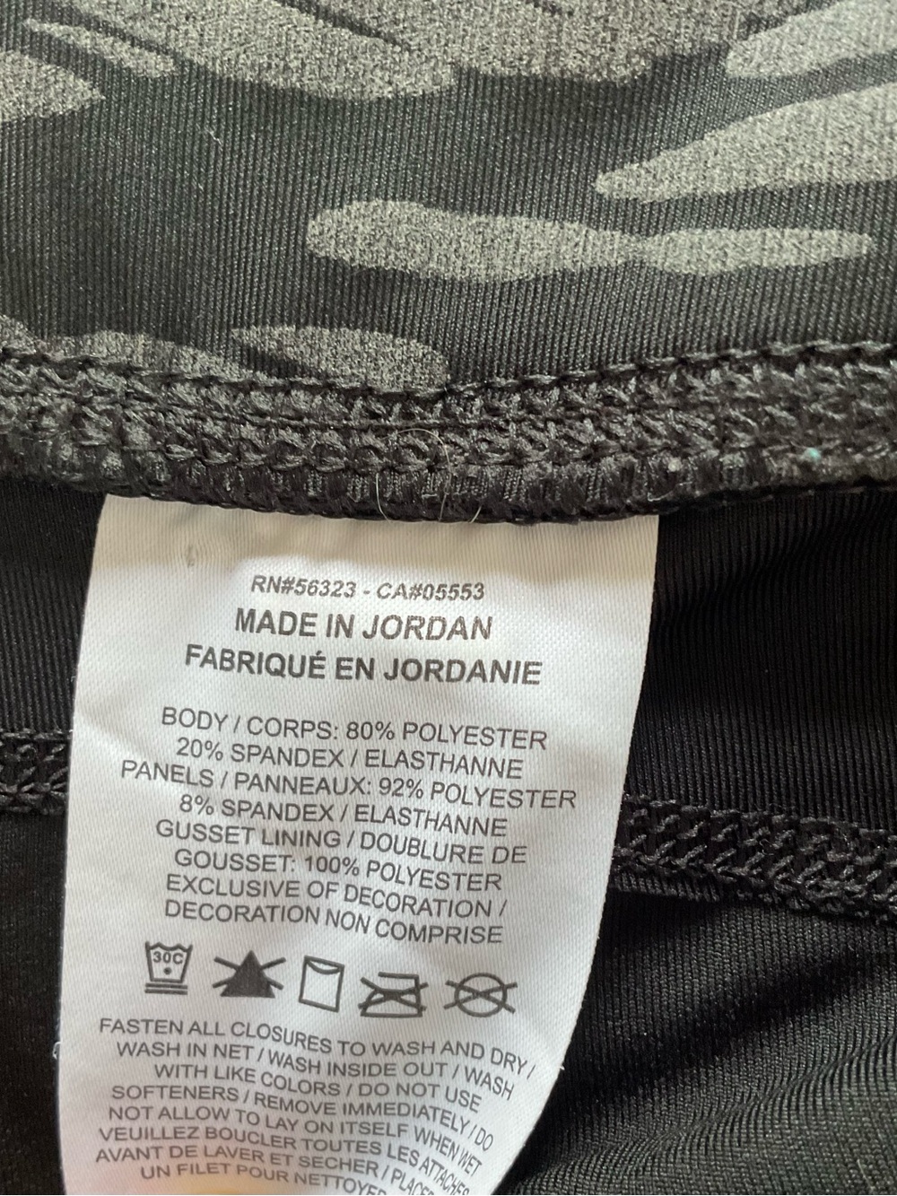 Nike Women’s Dri-FIT Leggings Black Gray Print Size M High Rise Athletic - Picture 8 of 9